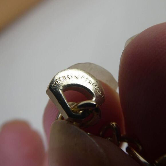 Vintage Western Germany Gold Tone Chain Necklace Multi Strand Layered Statement - Picture 8 of 9